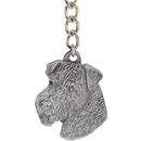 Dog Breed Keychain USA Pewter - Airedale (2.5")
