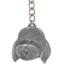 Dog Breed Keychain USA Pewter - Bichon Frise (2.5")