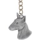 Dog Breed Keychain USA Pewter - Bull Terrier (2.5")