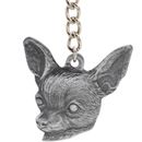 Dog Breed Keychain USA Pewter - Chihuahua (2.5")