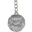 Dog Breed Keychain USA Pewter - Pomeranian (2.5")