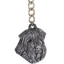 Dog Breed Keychain USA Pewter - Soft-Coated Wheaten Terrrier (2.5")
