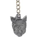 Dog Breed Keychain USA Pewter - Yorkshire Terrier (2.5")